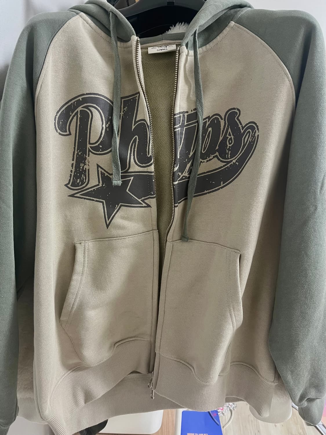 피지컬 디파트먼트 후드집업 그린 베이지 상품이미지2