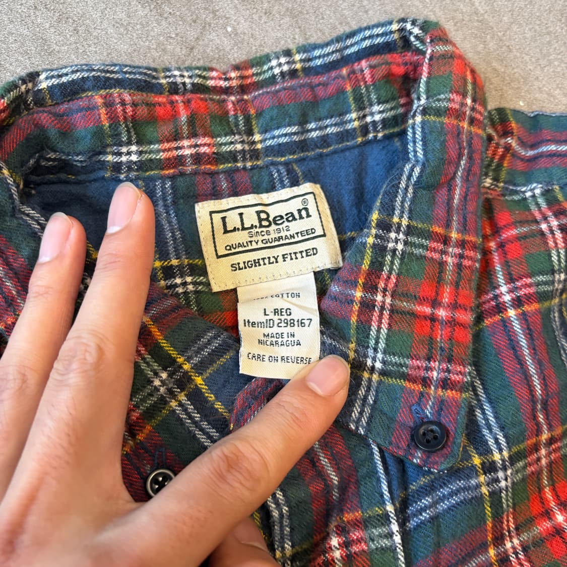 L.L.bean 엘엘빈 정품 체크 플란넬 셔츠 상품이미지5