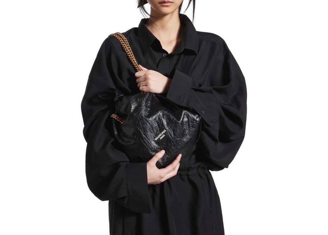 (정품/새상품) BALENCIAGA 발렌시아가 크러쉬 스몰 토트백 블랙 상품이미지6