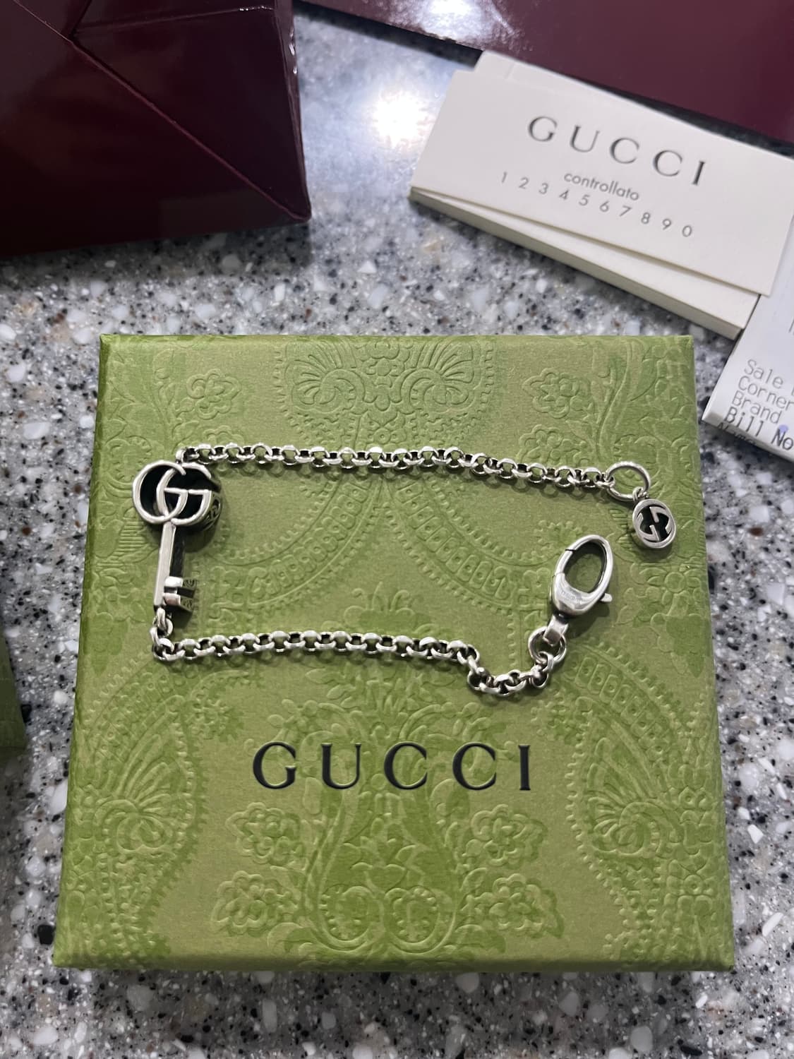 구찌 GG 마몽 키 참 팔찌 (실버) 상품이미지2