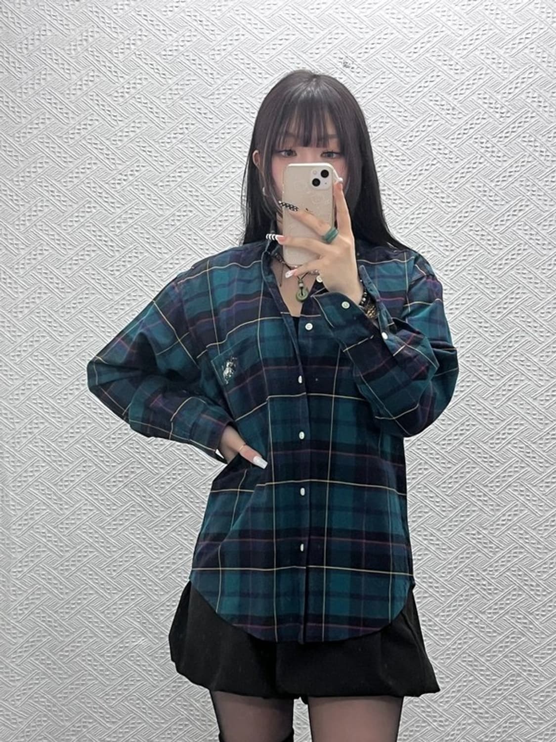 폴로 랄프로렌 컨트리 블레이크 도그패치 타탄체크 셔츠 90 C10702 상품이미지2