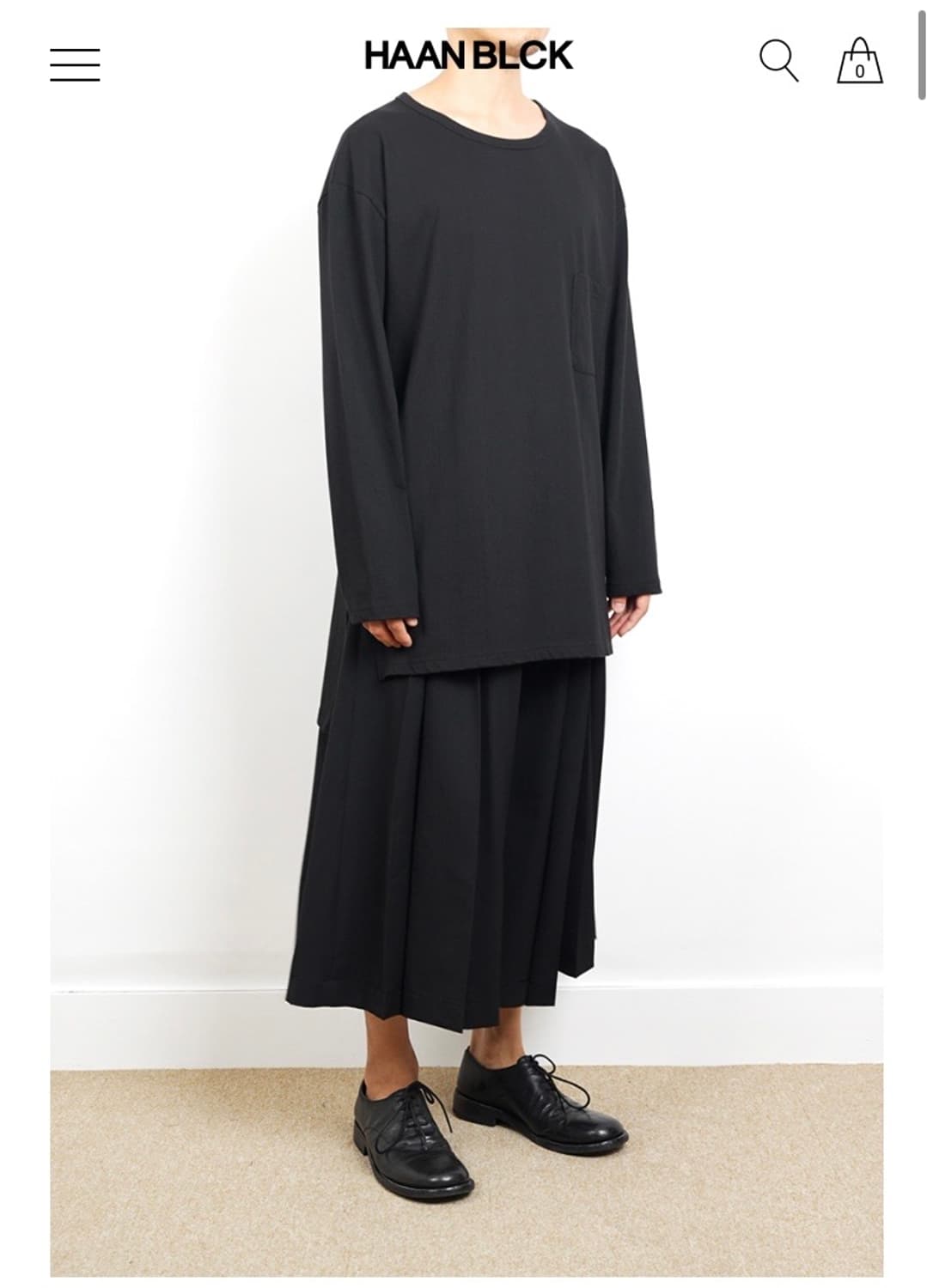 한블랙 hbk-ts 001 long sleeve cotton 상품이미지2