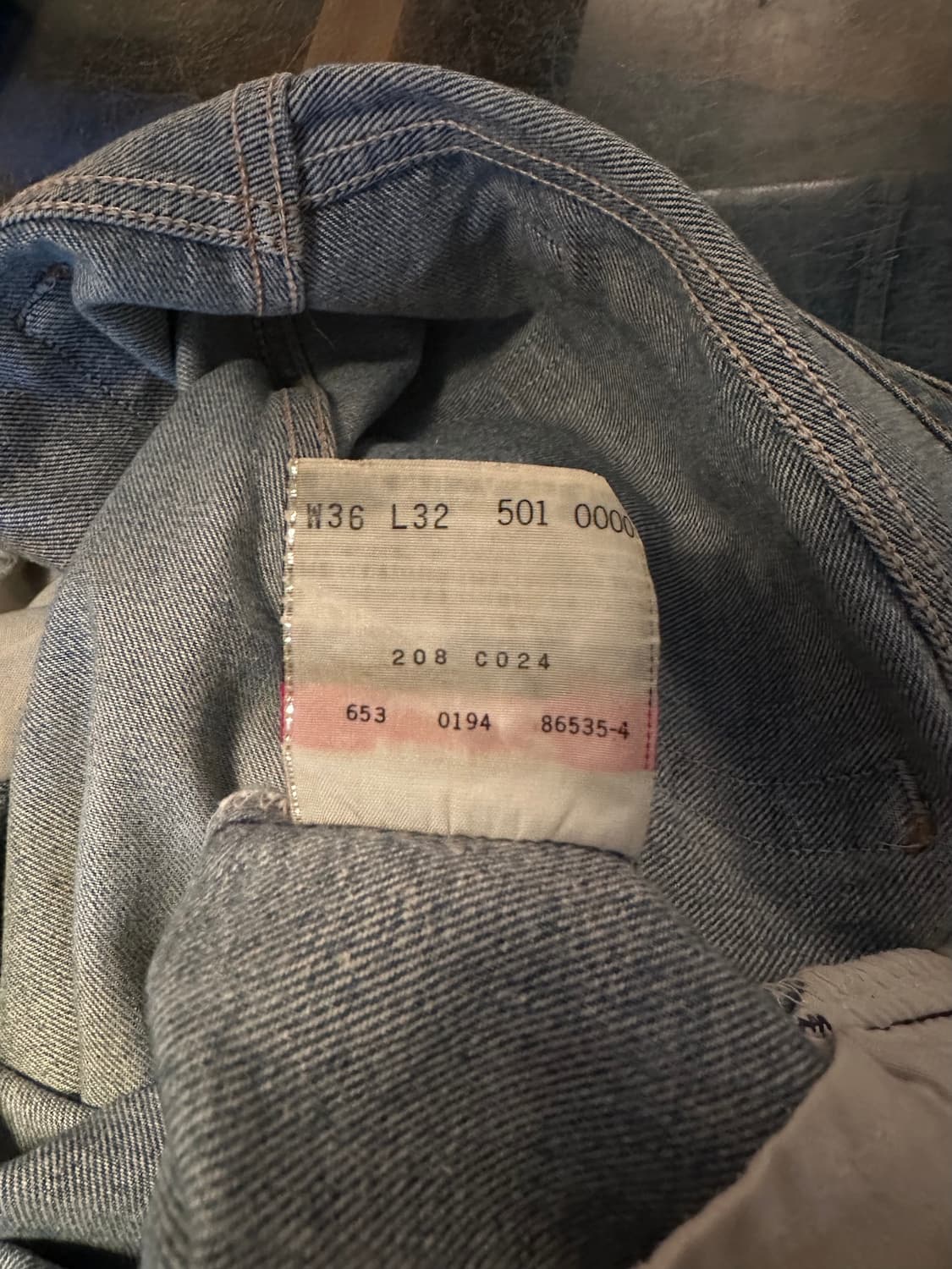 90s USA 빈티지 리바이스 501xx 0000 데님 팬츠 상품이미지10