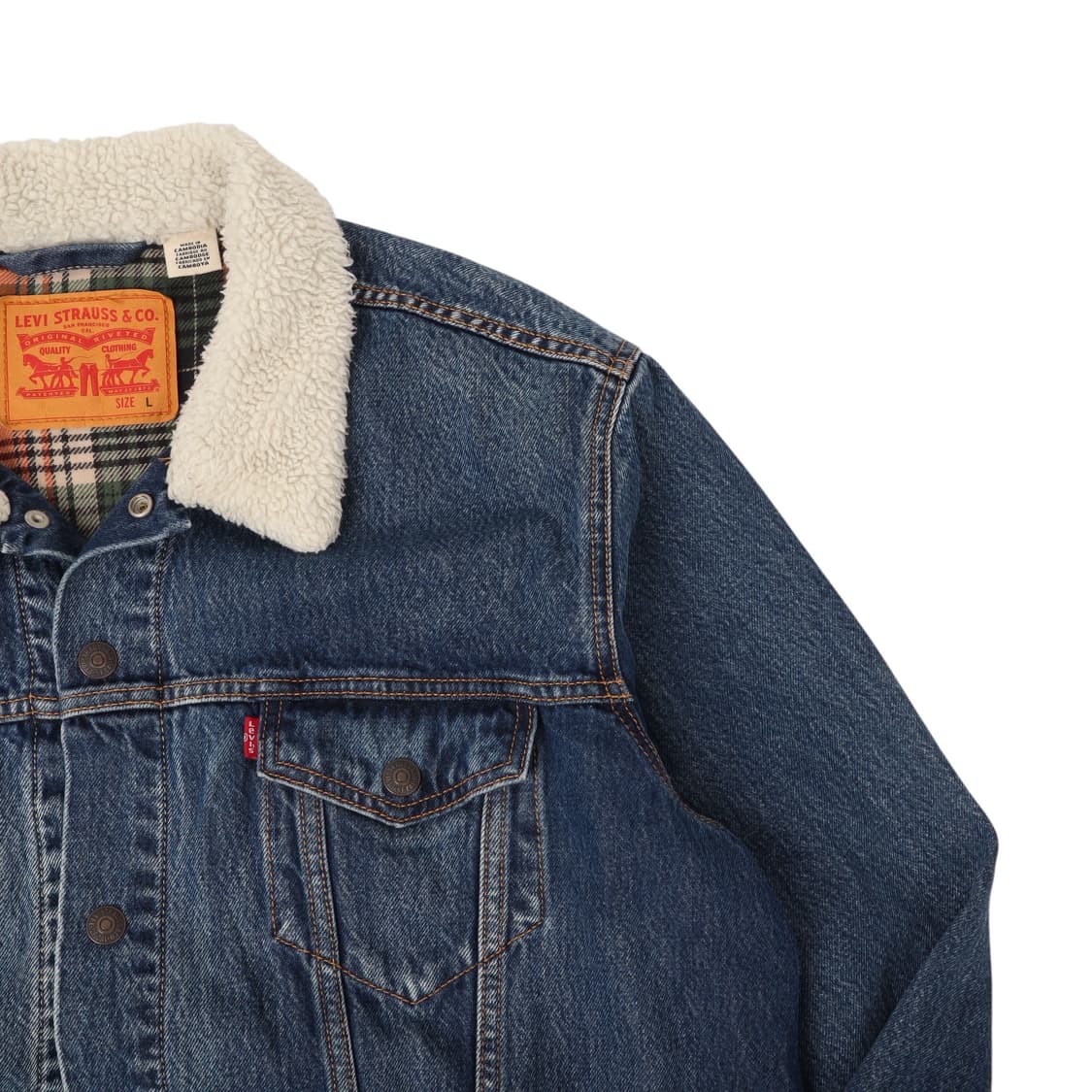리바이스 체크라이너 쉐르파 데님 자켓 상품이미지3