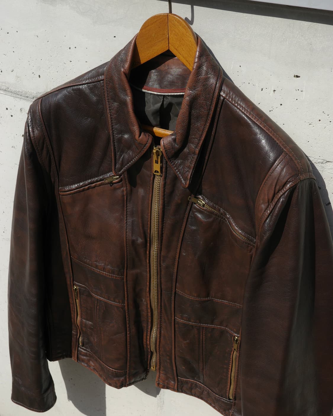 70s Lesco Leather 스포츠 모터사이클 자켓 상품이미지2