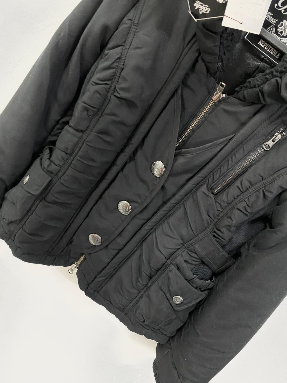 [BACKS] 택O 갸루 y2k 투웨이 블랙 자켓 상품이미지6