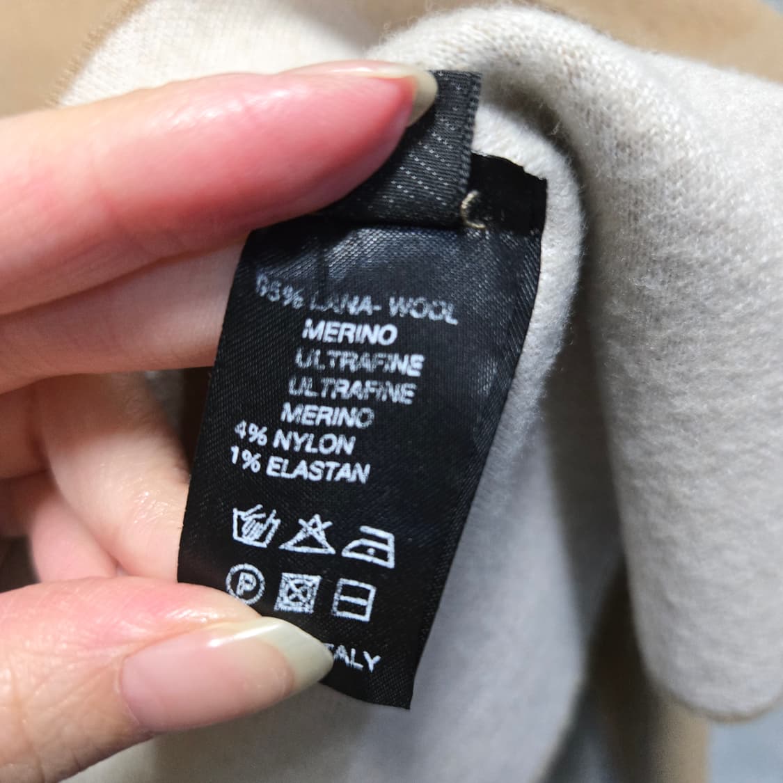 로베르토 콜리나 라마울 베이지색 목폴라 니트 스웨터 상품이미지5