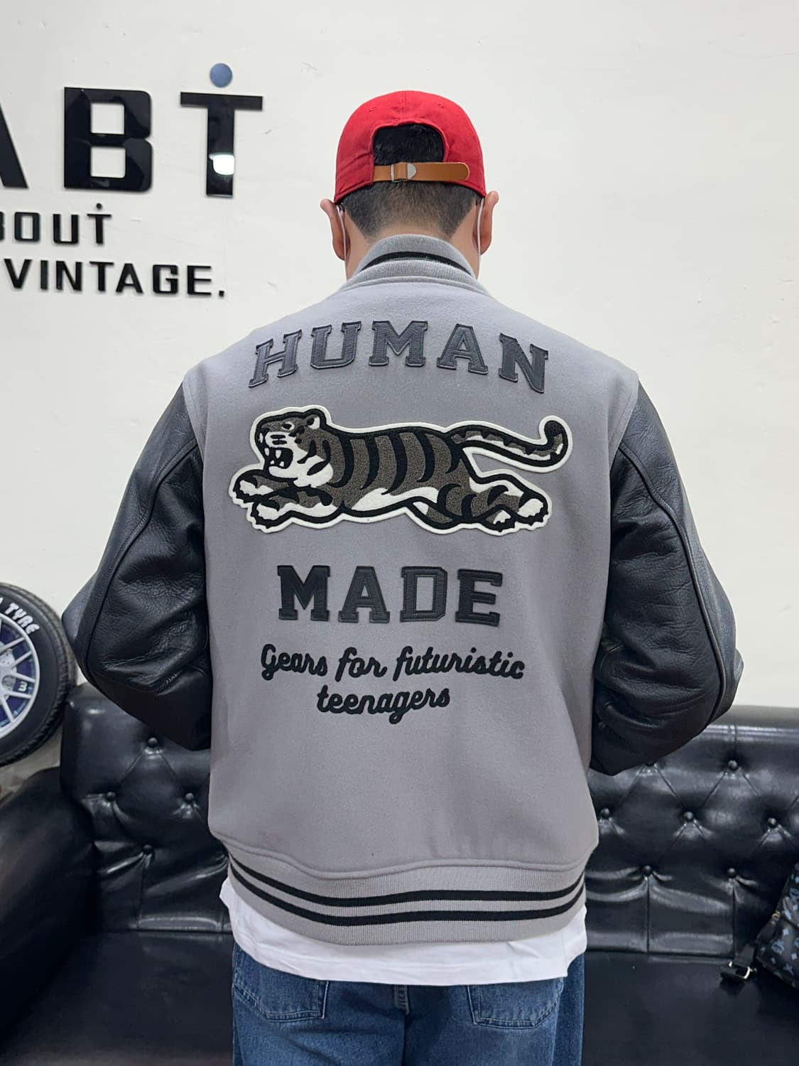 휴먼메이드 호랑이 바시티 그레이 XL 상품이미지4