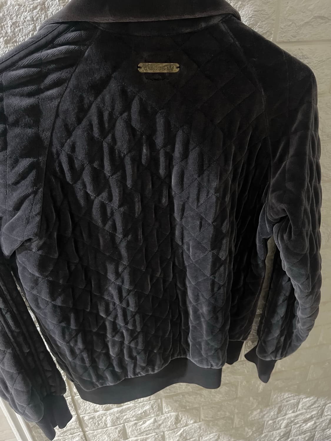 아디다스 져지/아디다스 일본라인 벨벳 금장 유로파 차콜 트랙탑 상품이미지3