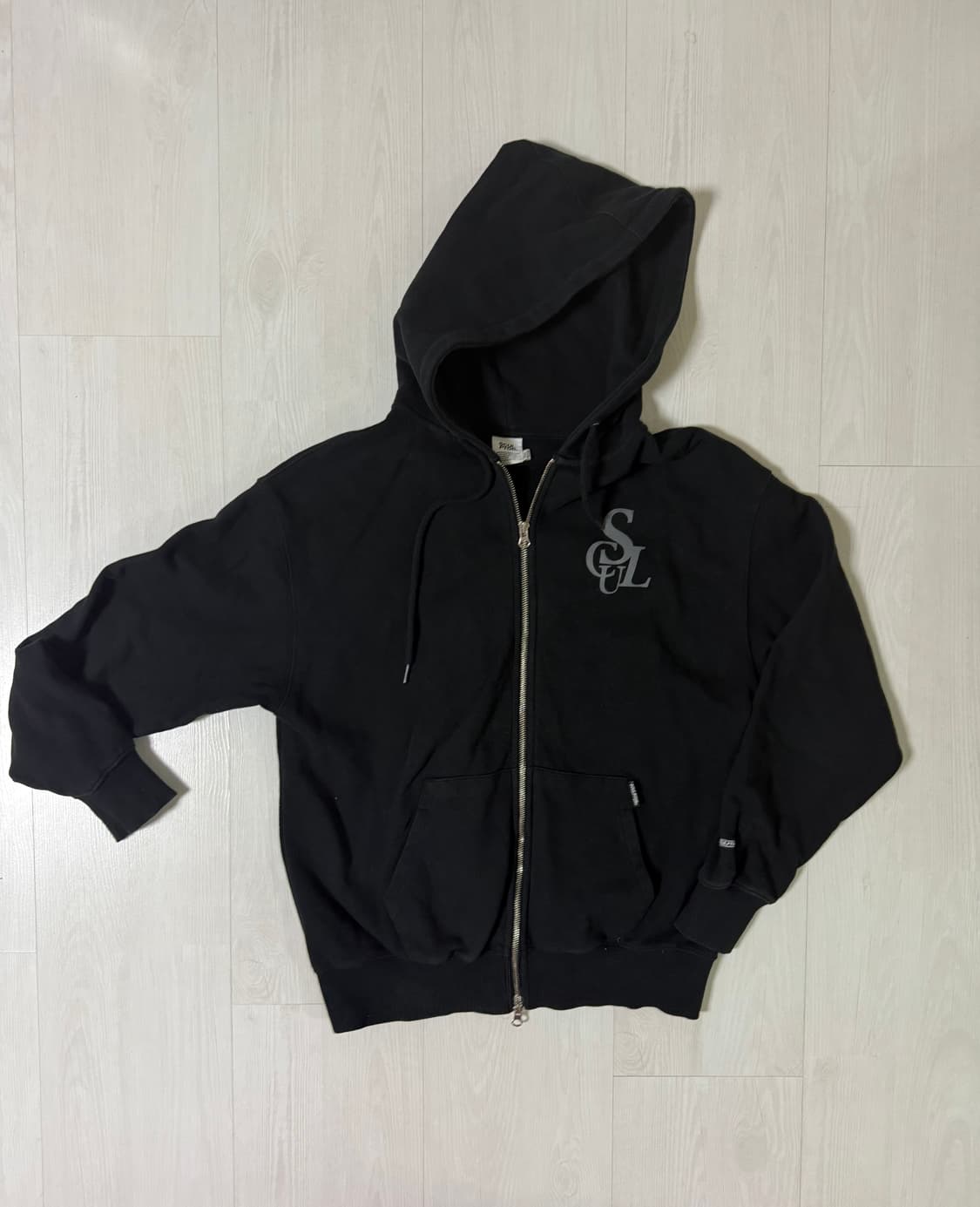 스컬프터 블랙 후드집업 상품이미지1