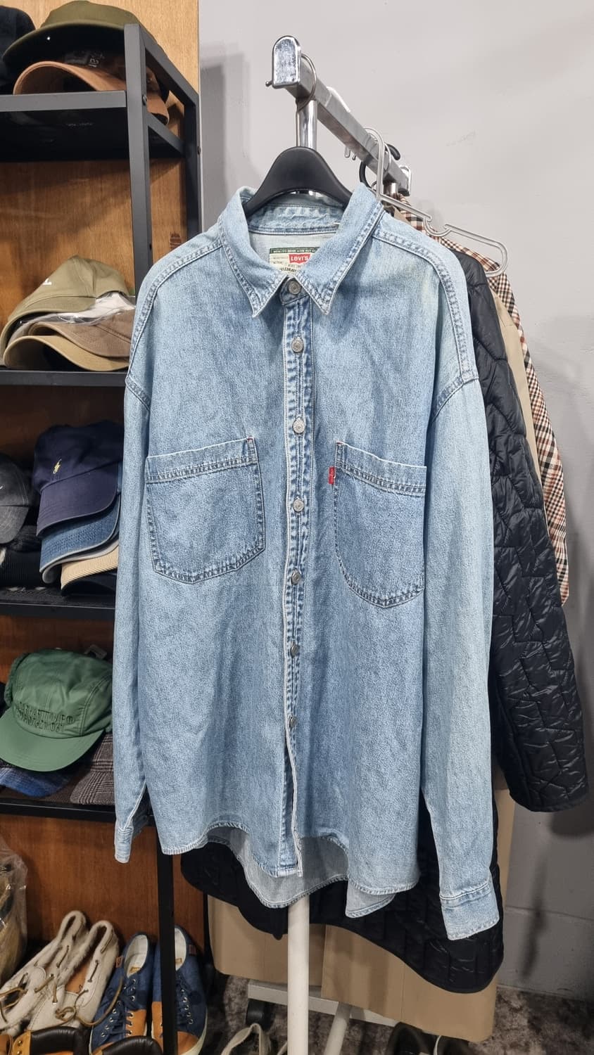 90s~00s) LEVIS 데님셔츠 100~105 컨디션10/7 상품이미지1