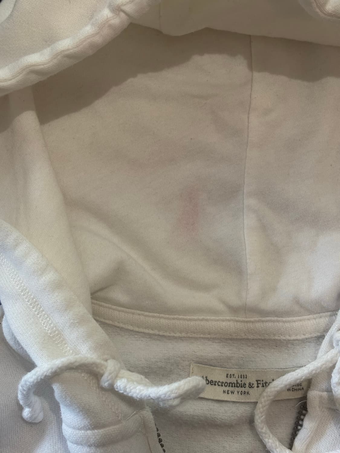 아베크롭비 후드집업 화이트 S 상품이미지5