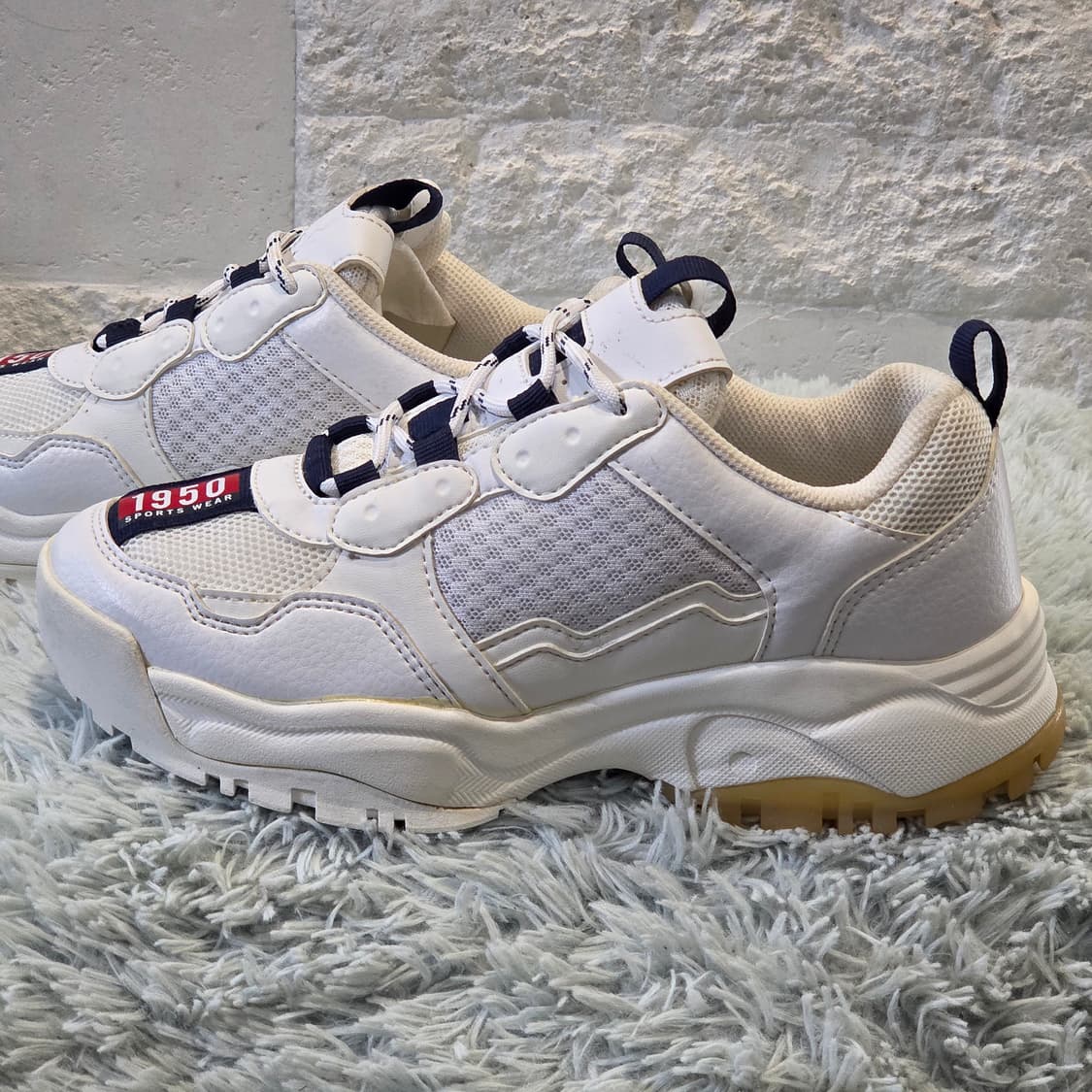 1a-14:헤드 1950 청키 화이트 스니커즈(235)-거의새거 상품이미지2