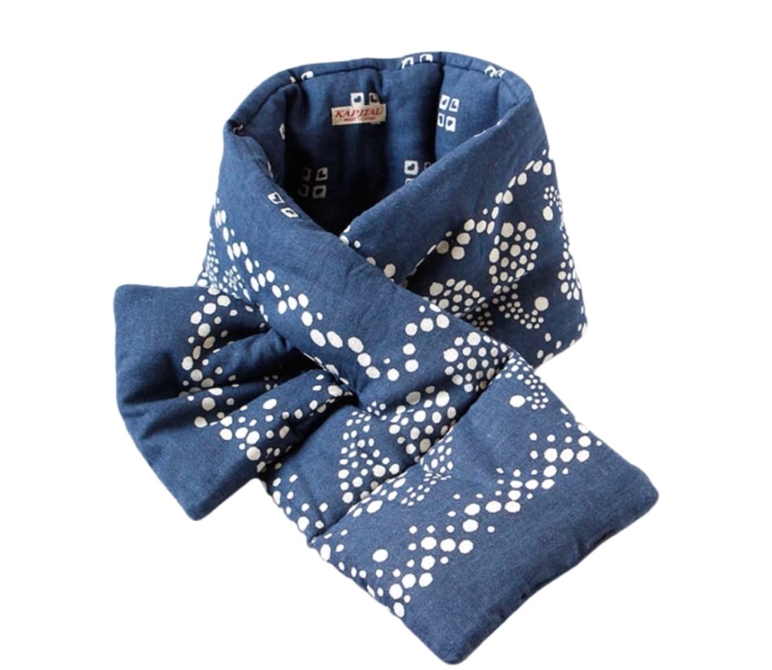 캐피탈 반다나 패딩 머플러 네이비 상품이미지1