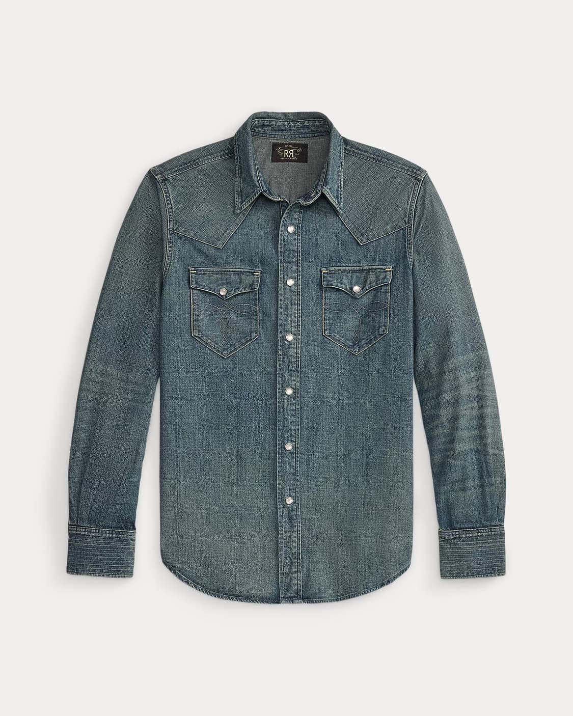 RRL 슬림핏 데님 웨스턴 셔츠 상품이미지1