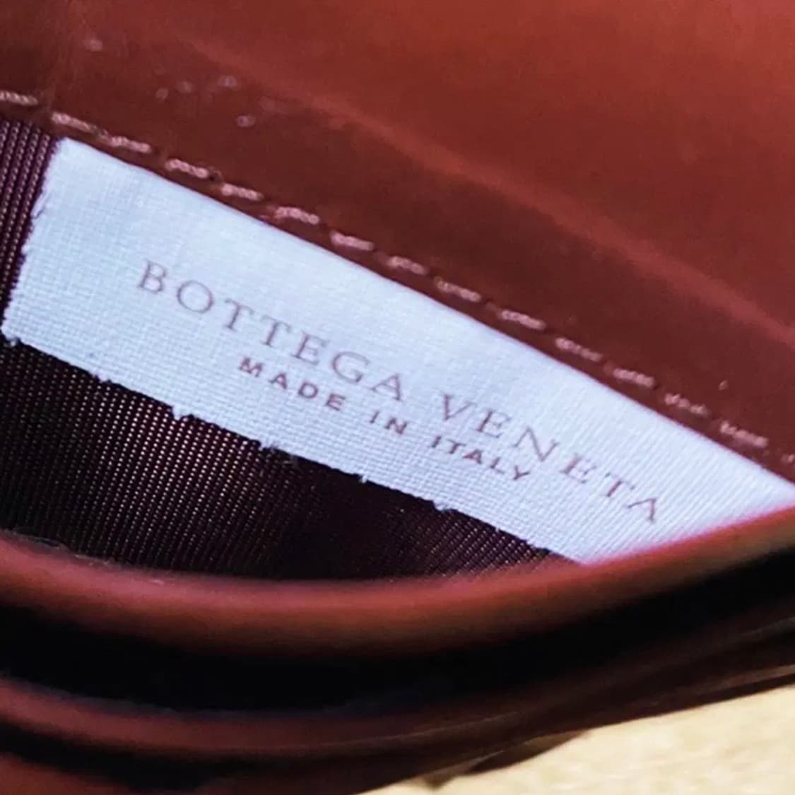 [정품] 보테가베네타 인트레치아토 버건디컬러 카프스킨 인홀더 카드지갑 상품이미지8