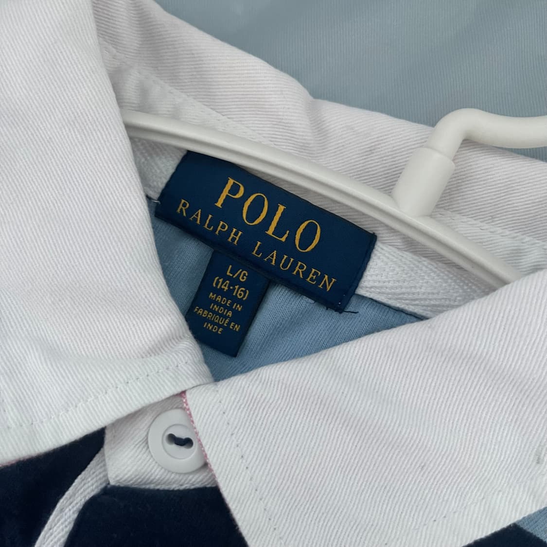Polo 폴로 스트라이프 pk티셔츠 소라 네이비 블루 옐로우 포니 (L) 상품이미지3