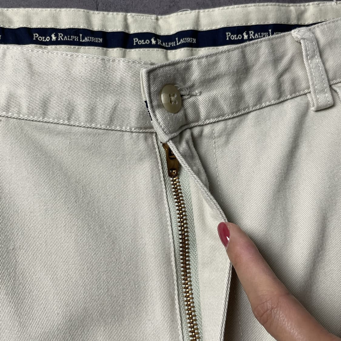 RALPH LAUREN 랄프로렌 아이보리 핀턱 코튼 하프팬츠 A01044 상품이미지3