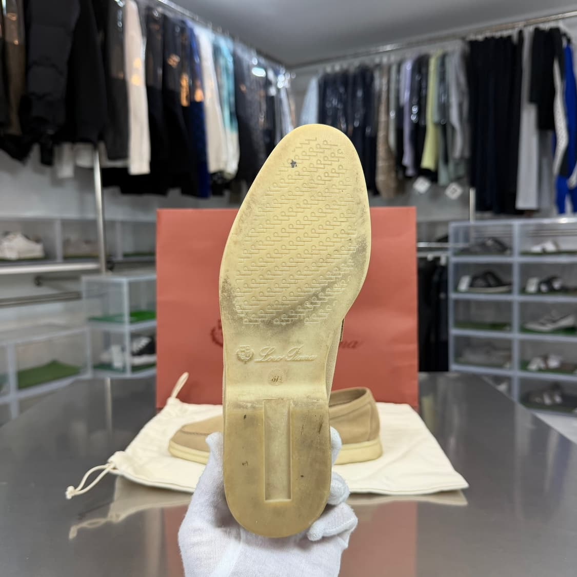 [리오브] 로로피아나 썸머 워크 참스 스웨이드 로퍼 상품이미지3