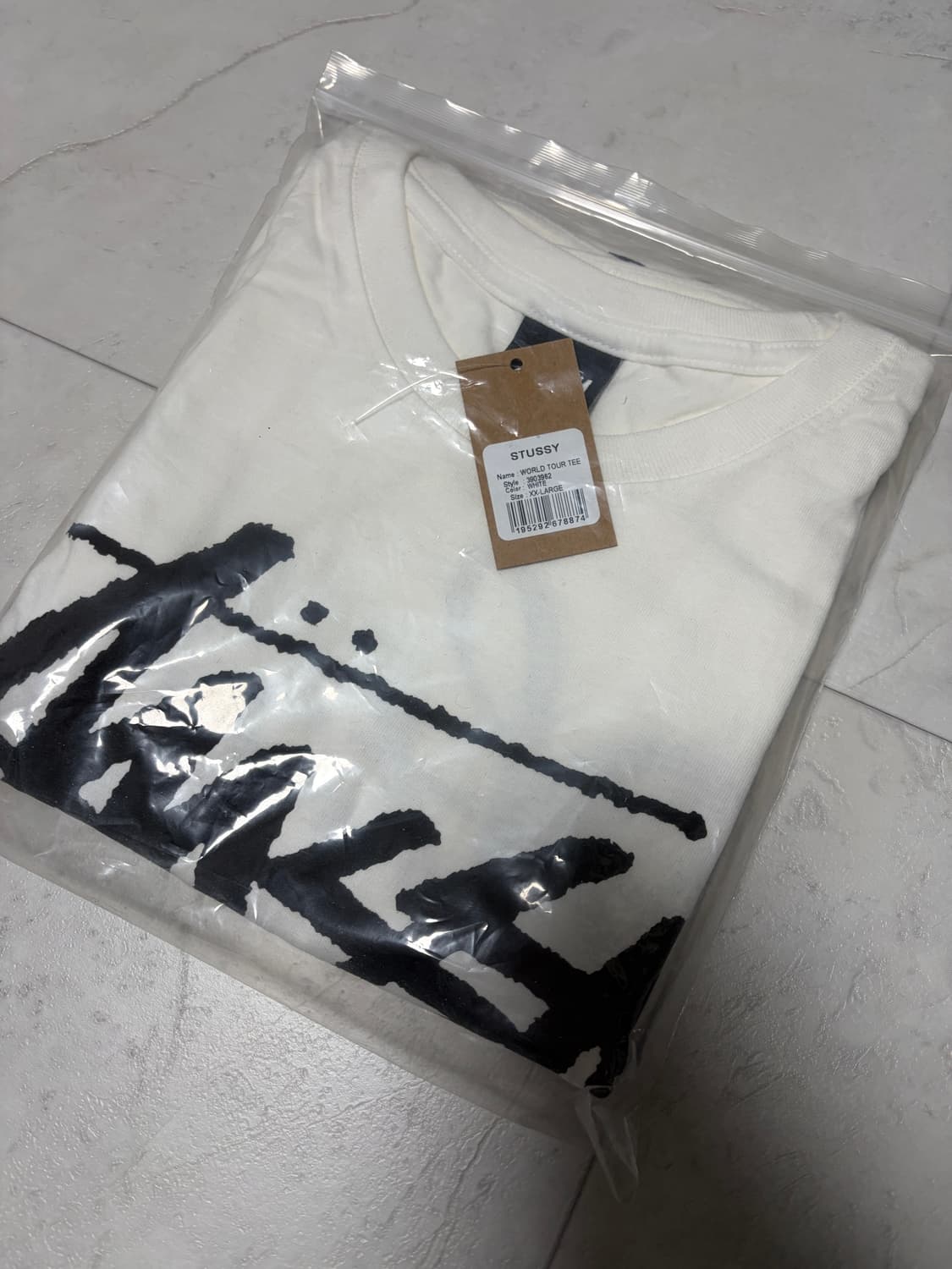 스투시 월드투어 티셔츠 화이트 2024,2025 상품이미지4