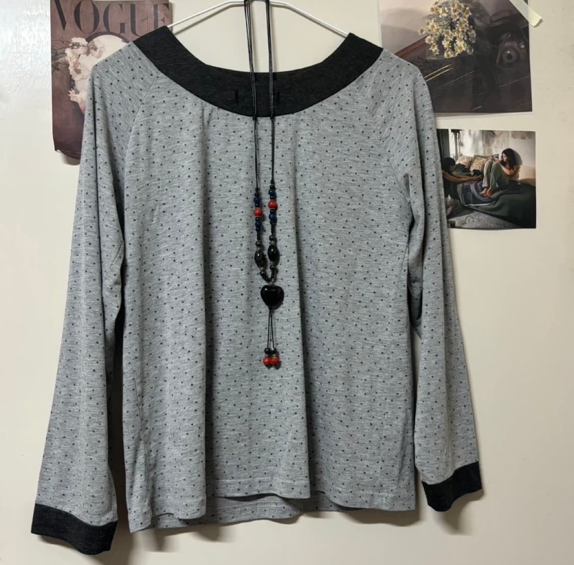 빈티지 모리걸 도트 티셔츠 상품이미지1