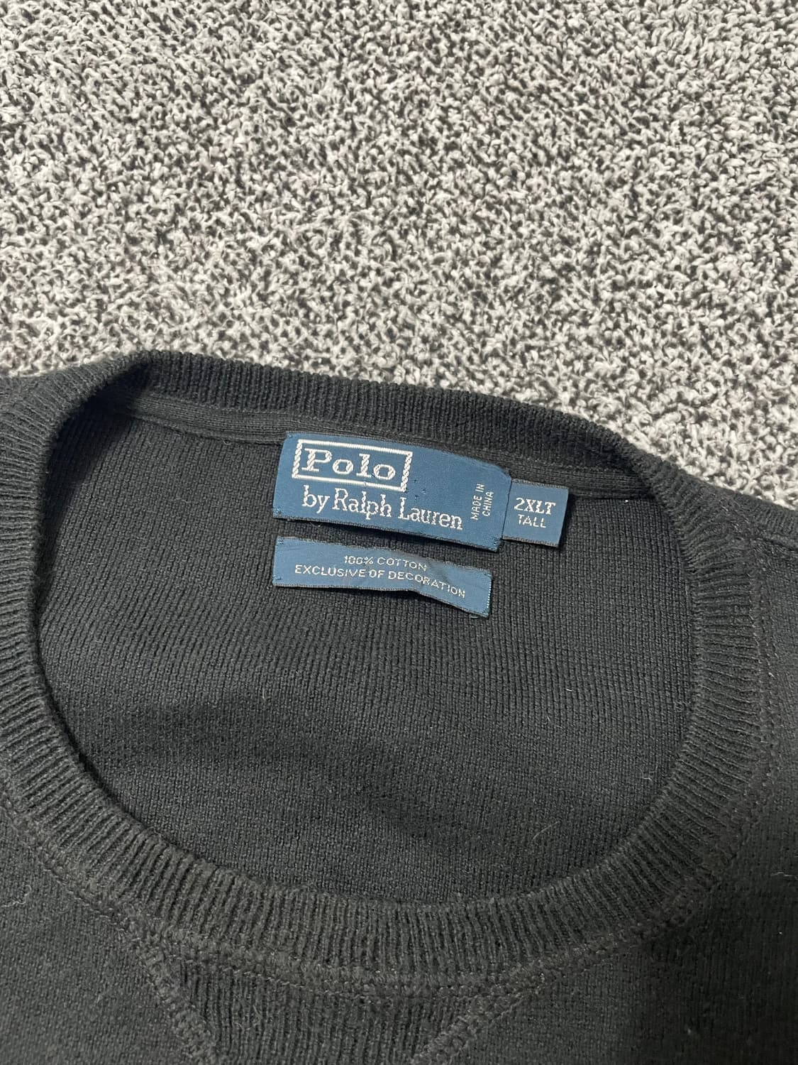 빈티지9. 폴로랄프로렌 코튼 니트 스웨터 블랙 퍼플 로고  상품이미지3