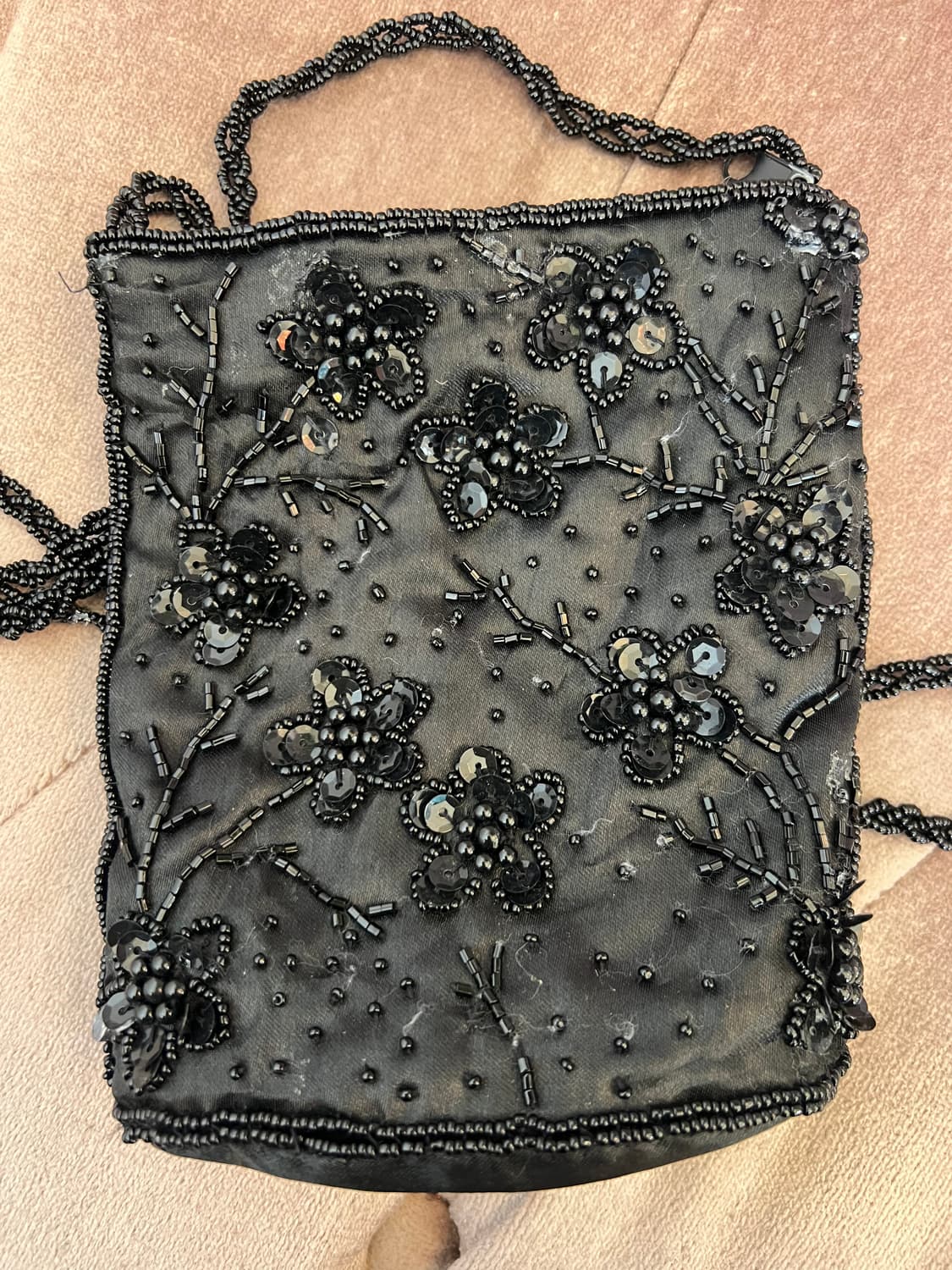 일본수입 핸드메이드 비즈공예 블랙 크로스백 미니백 상품이미지9