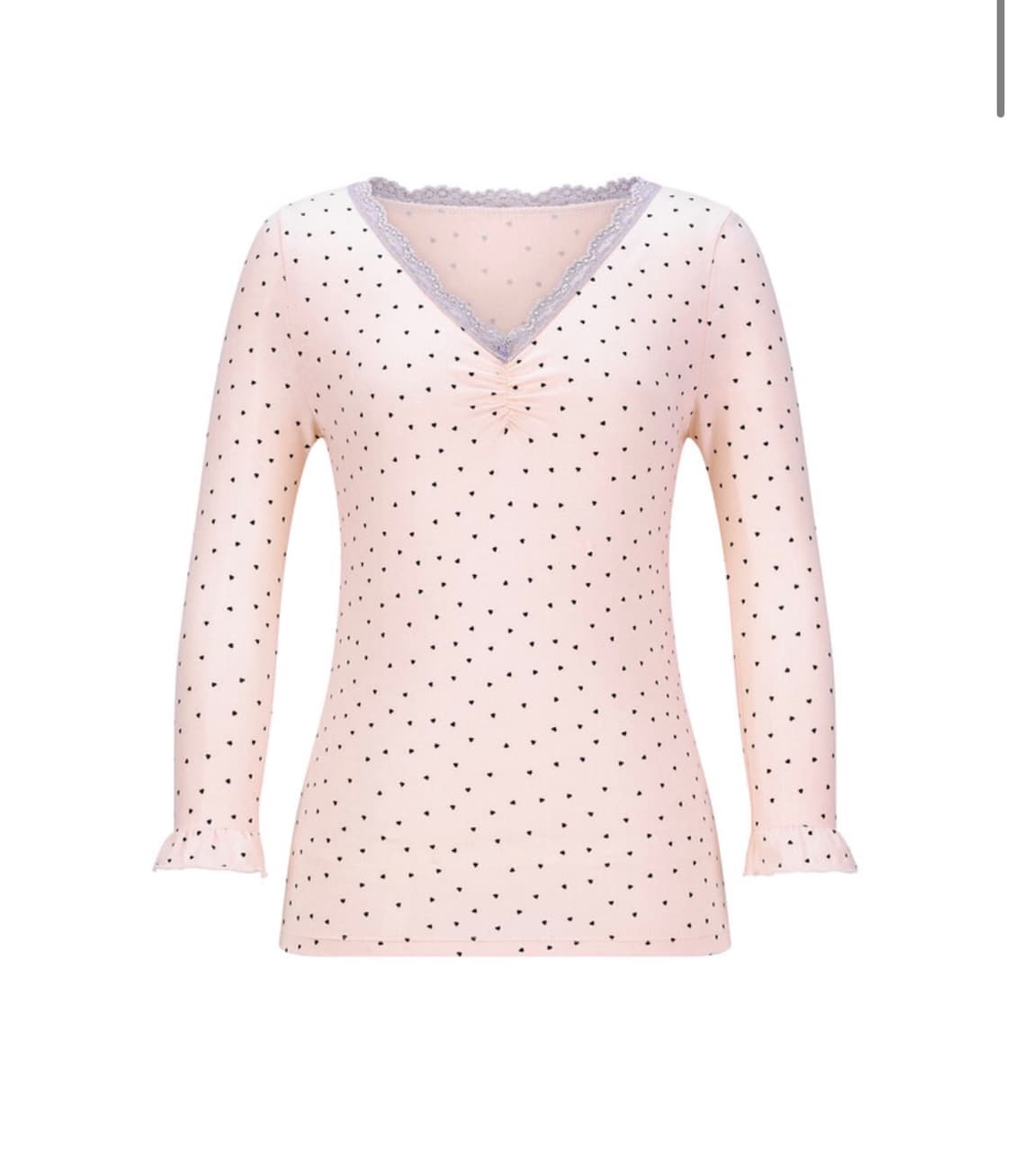 샵페어리 미니 하트 레이스 탑 핑크 상품이미지2