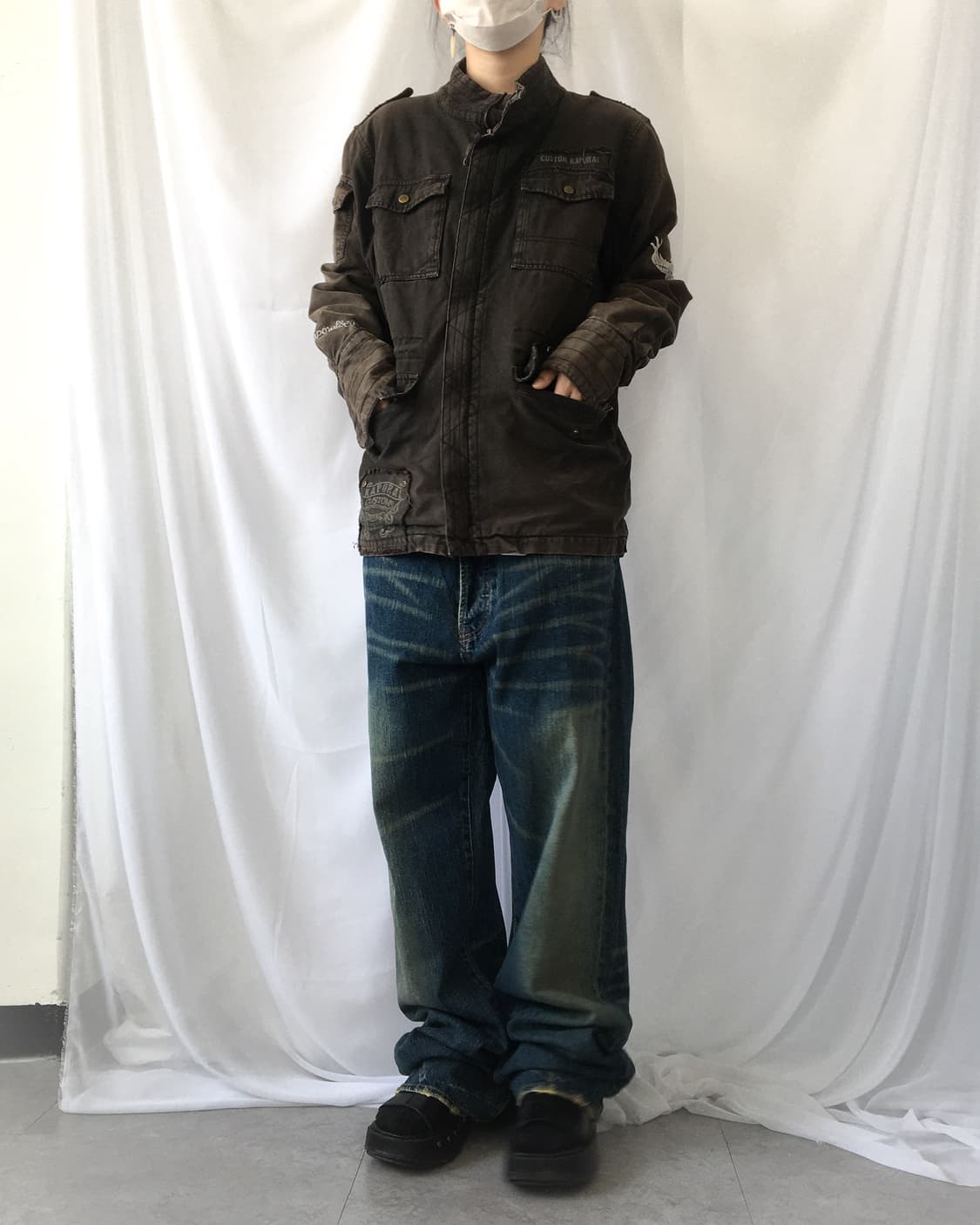 Back point washing dark brown jacket 상품이미지6