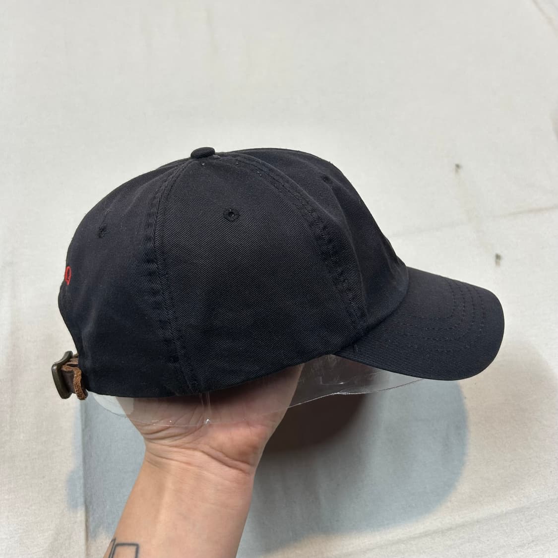 폴로 랄프로렌 블랙 볼캡 모자 가죽스트랩 정품 상품이미지5