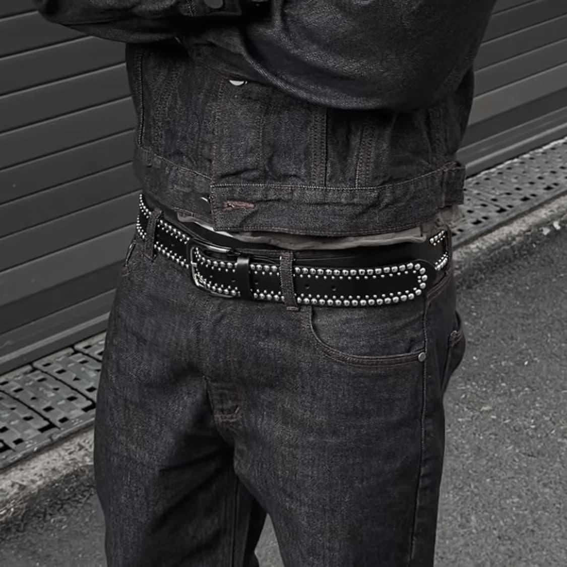 [Unisex]나노 스터드 웨스턴 찡 벨트 상품이미지1