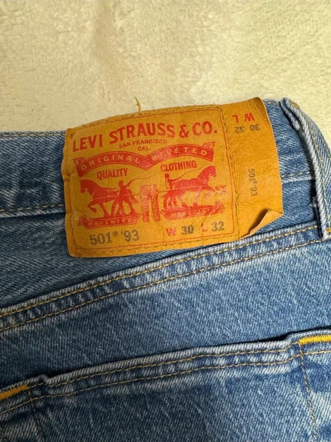 (새제품) 리바이스 501  '93 데님 W30 L32 상품이미지4