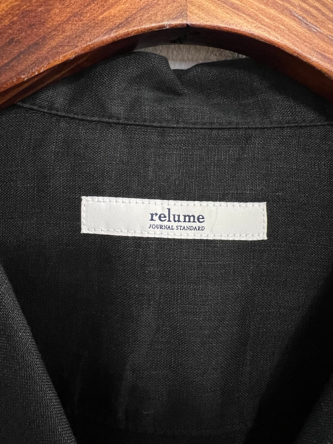 저널 스탠다드 relume 블랙 린넨 셔츠 상품이미지2