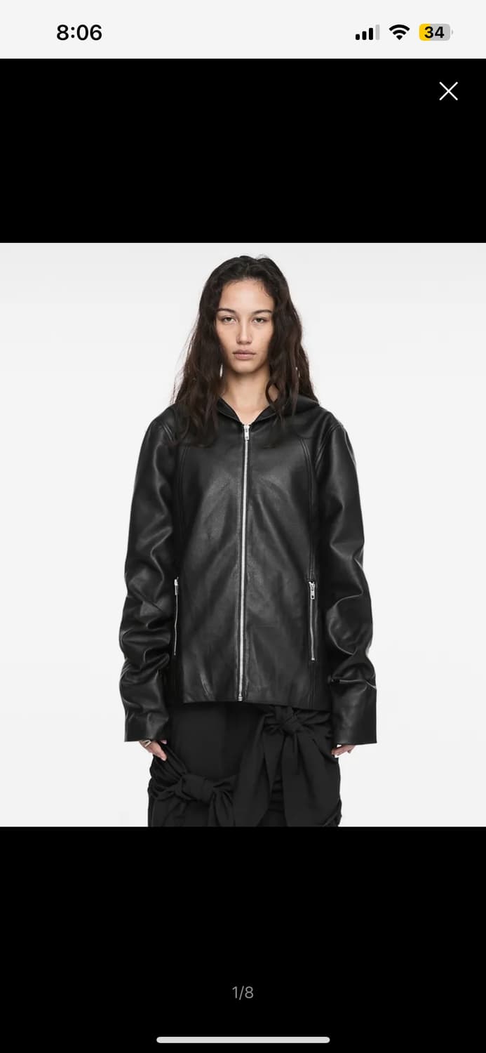 나체 후드 레더자켓. 2사이즈 구합니다ㅠㅠ 상품이미지1