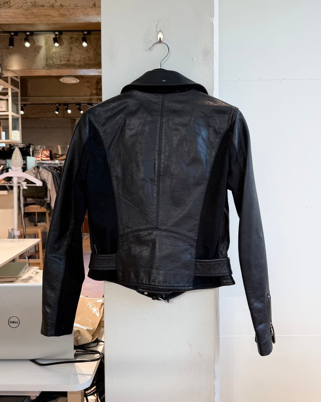 아르마니 진스 블랙 카우하인드 라이더 자켓 상품이미지7