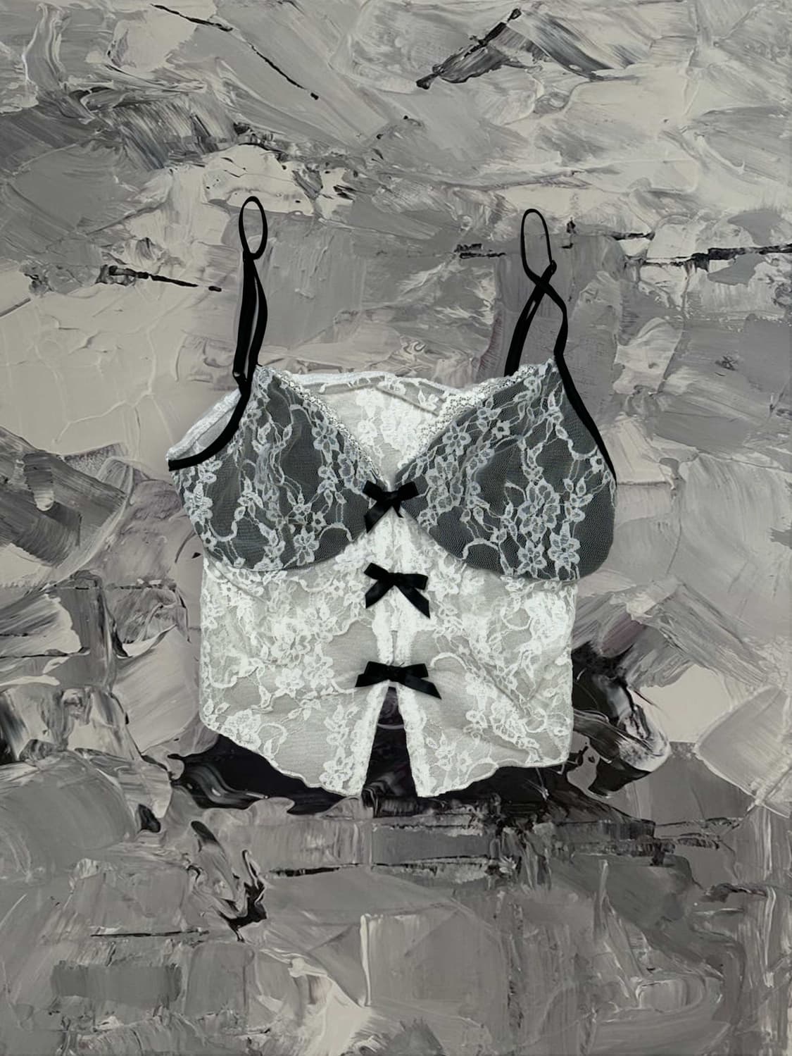 빈티지 레이스 리본 탑 상품이미지1