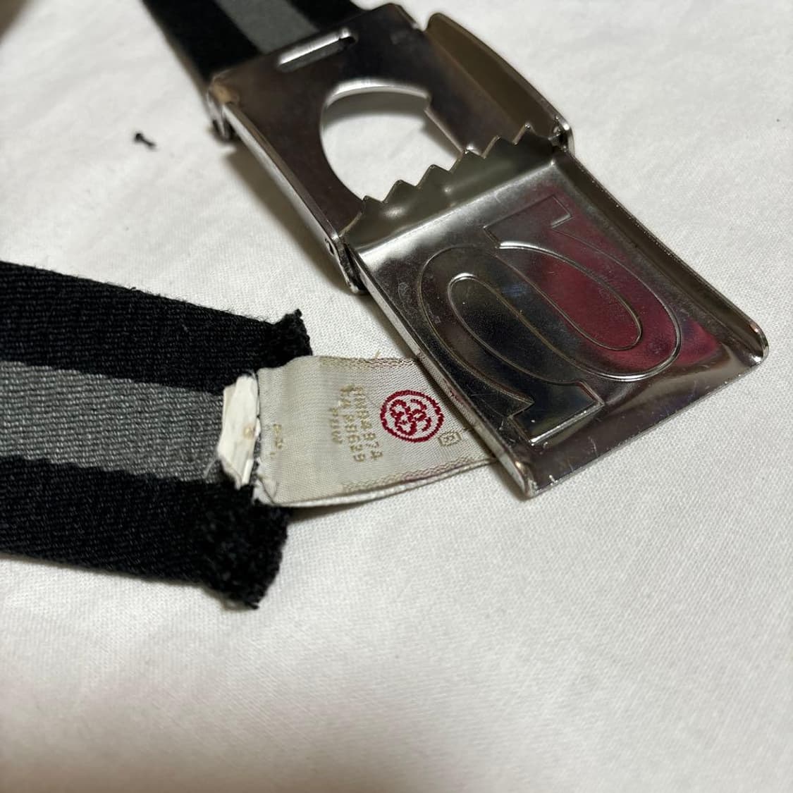 00s 올드 스투시 S로고 버클 스트라이프 벨트 상품이미지5