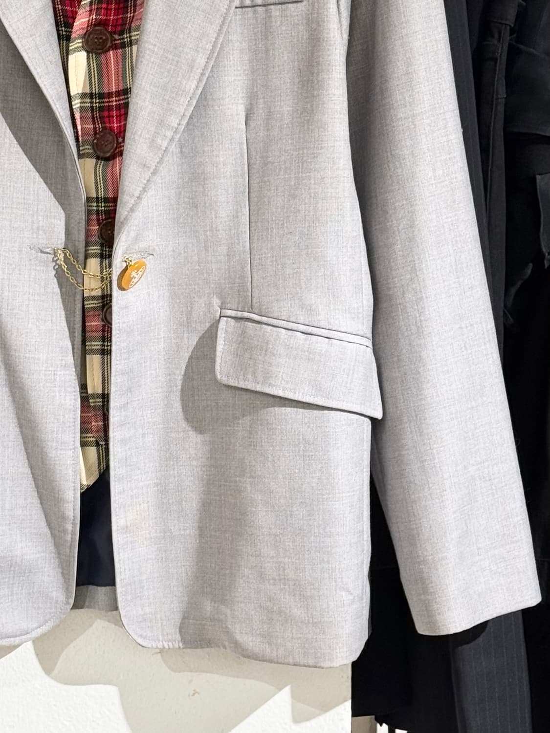 비비안웨스트우드 맨 그레이 베스트 레이어드 블레이저 자켓 상품이미지5