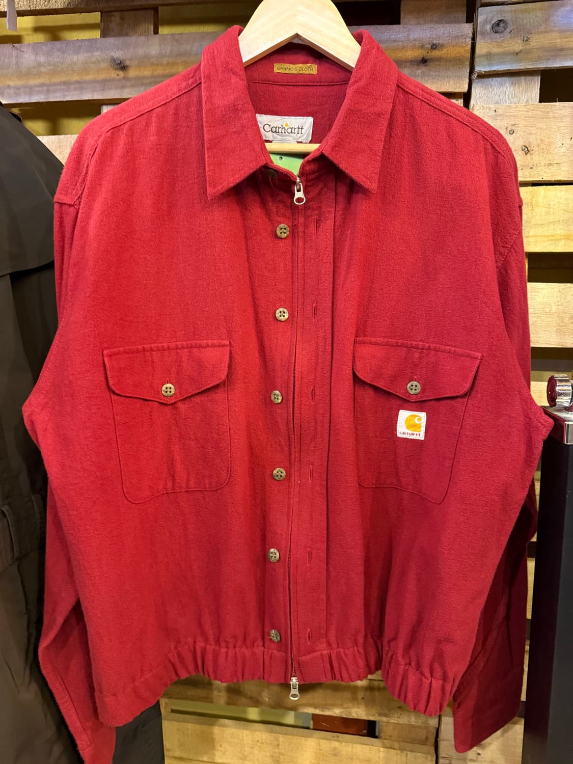 칼하트 레드 리메이크 셔츠 자켓 상품이미지1