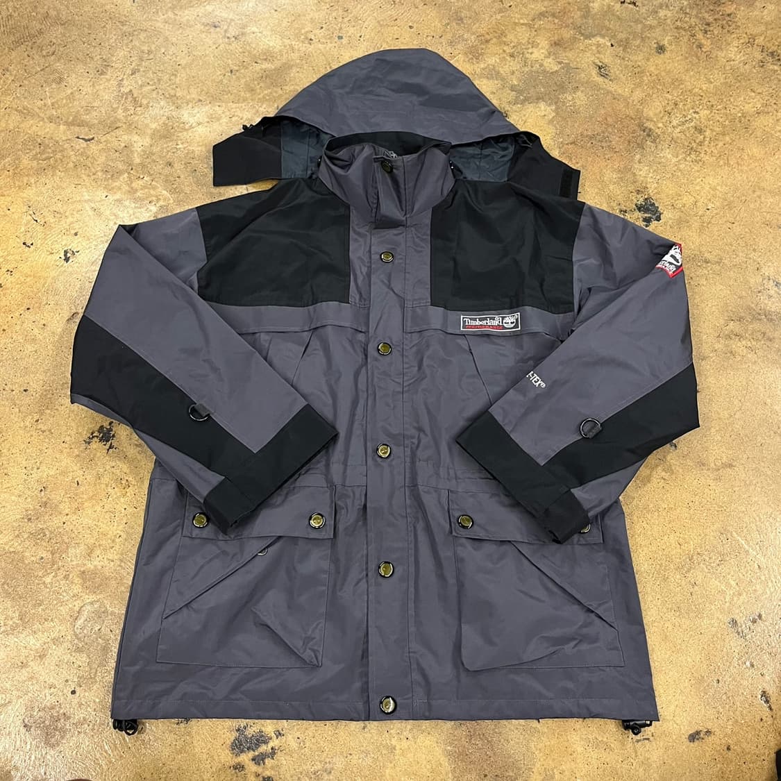 [정품/M] 팀버랜드 고어텍스 바람막이 자켓 그레이 블랙 b19 상품이미지2