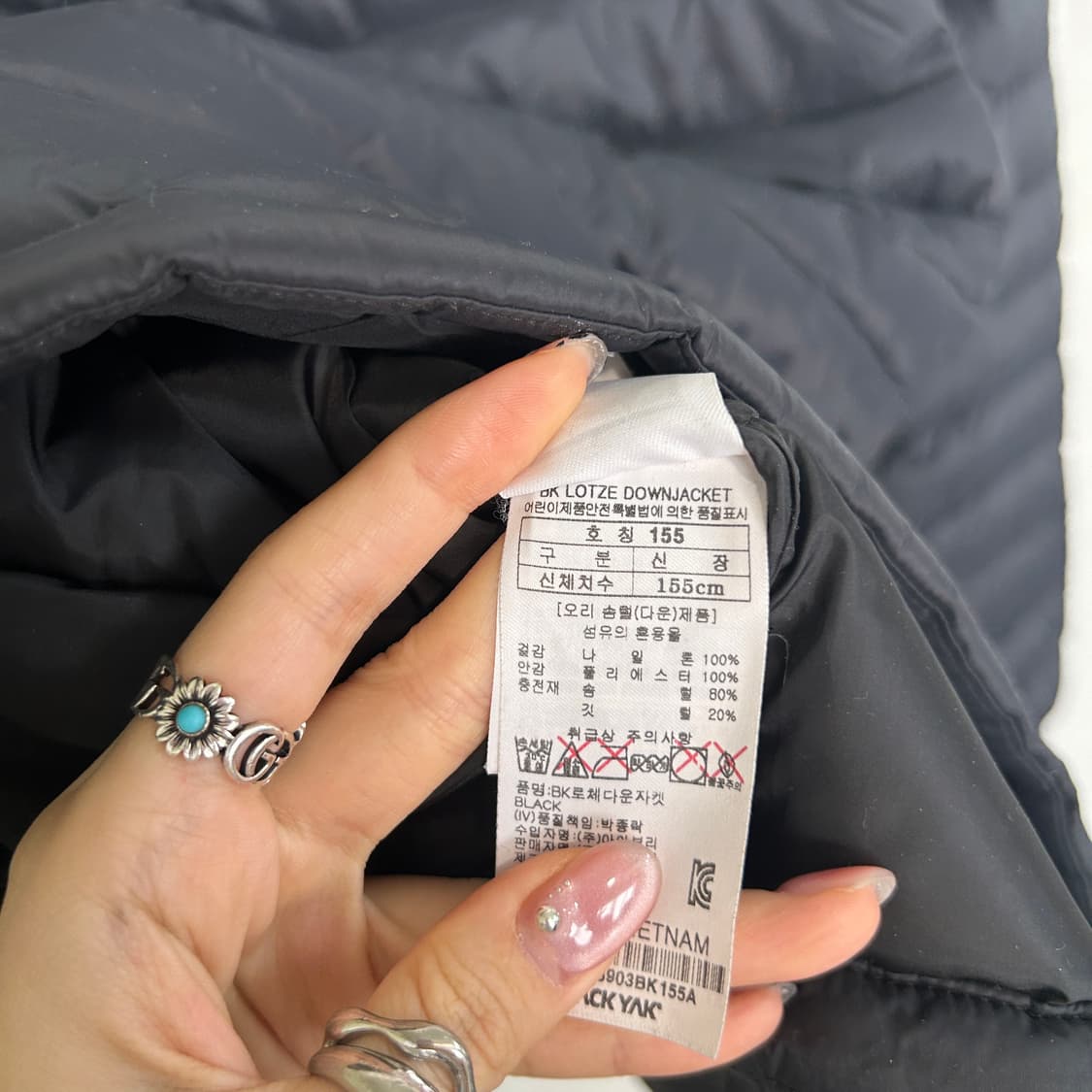 블랙야크 키즈 오리털 경량패딩 155 상품이미지4