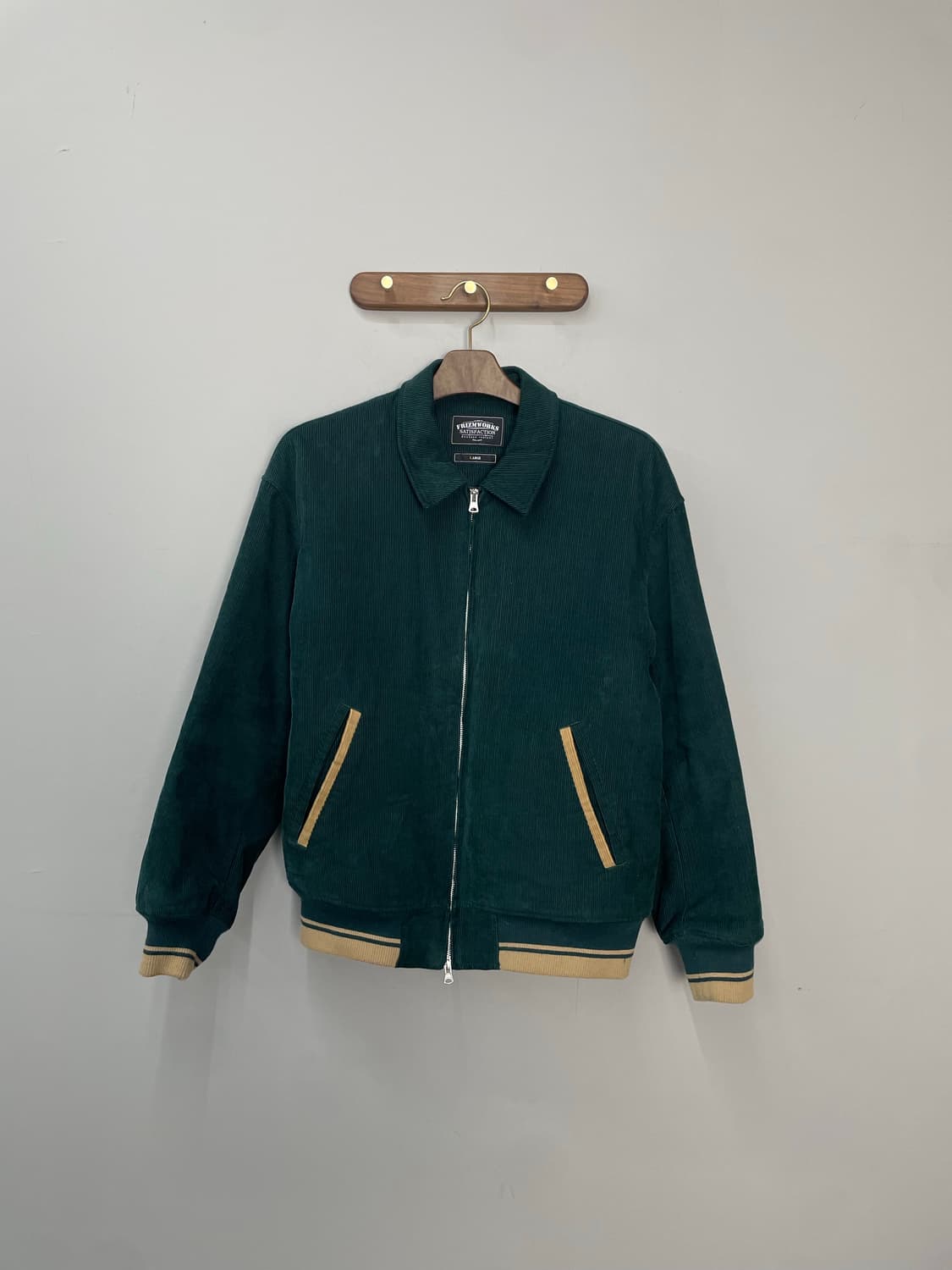 프리즘웍스 코듀로이 다크그린 바시티 자켓 H1533 상품이미지2