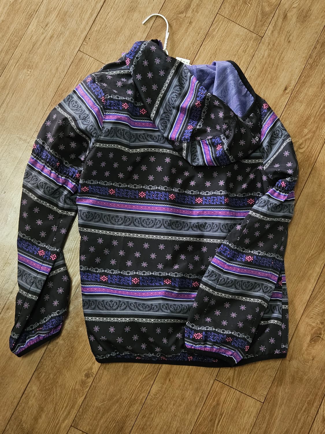 💜희귀 대대장급💜일본 아디다스 에스닉 페이즐리 바람막이 퍼플M/모리걸 상품이미지8