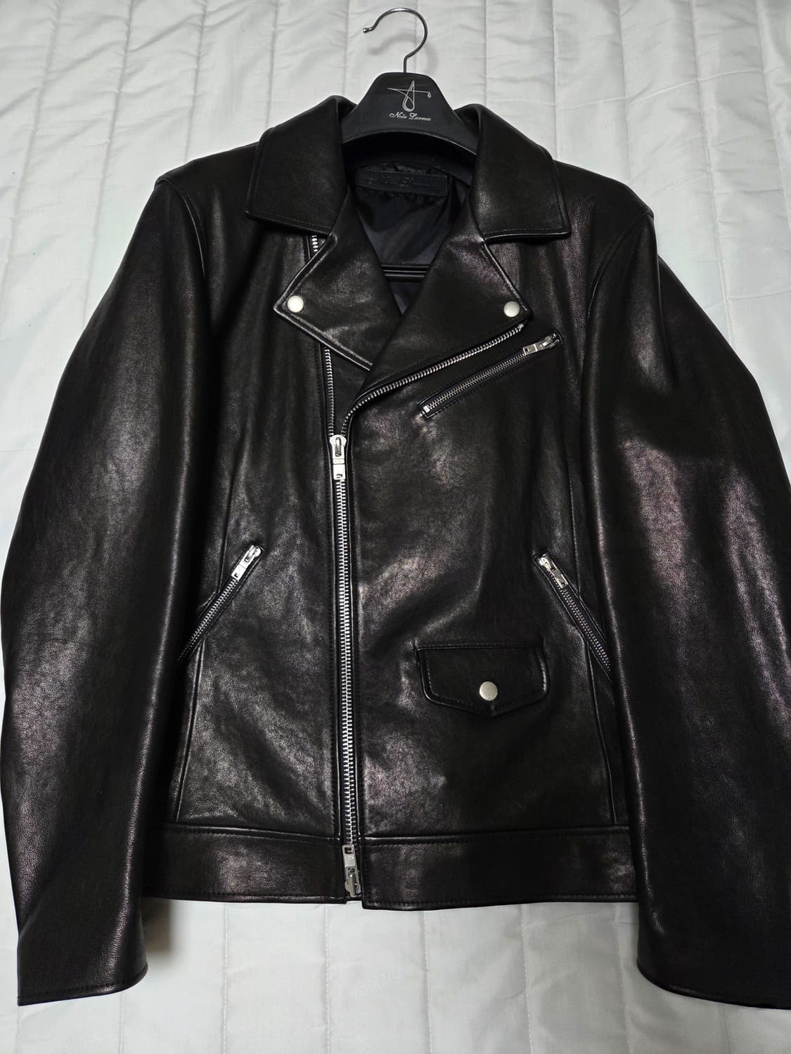 [48]느와르라르메스 더블라이더 양가죽자켓 블랙 약105 상품이미지2