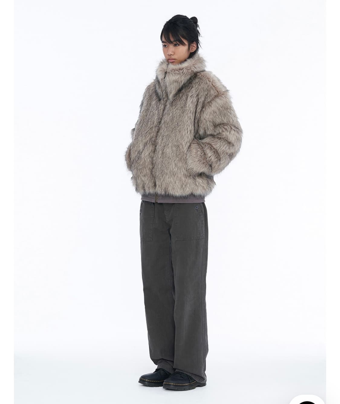 웰빙익스프레스 퍼자켓 그레이 새상품 s 상품이미지3