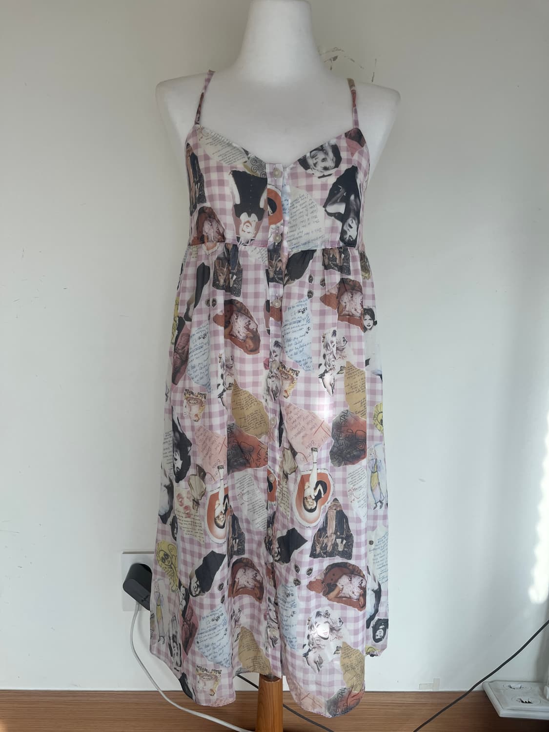 (새상품) 히스테릭 글래머 코트니 러브 그래픽 슬립 버튼 드레스 원피스 상품이미지8