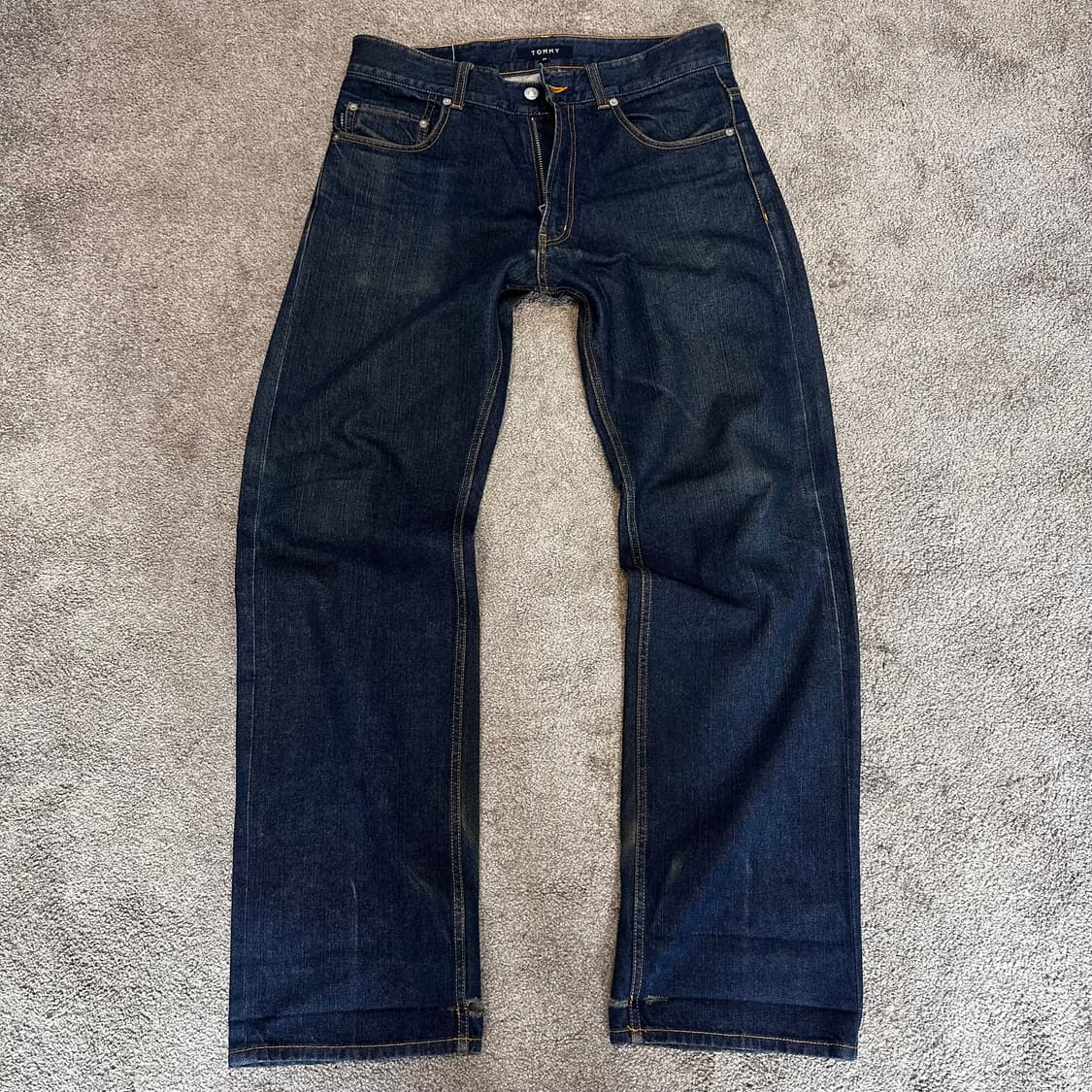 타미진스 올드스쿨 인디고 백 레터링 와이드 팬츠(32) 상품이미지10