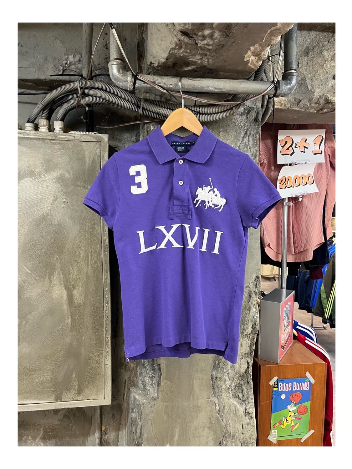 폴로 랄프로렌 빅포니 반팔 카라티 퍼플 M #csz3153 상품이미지1