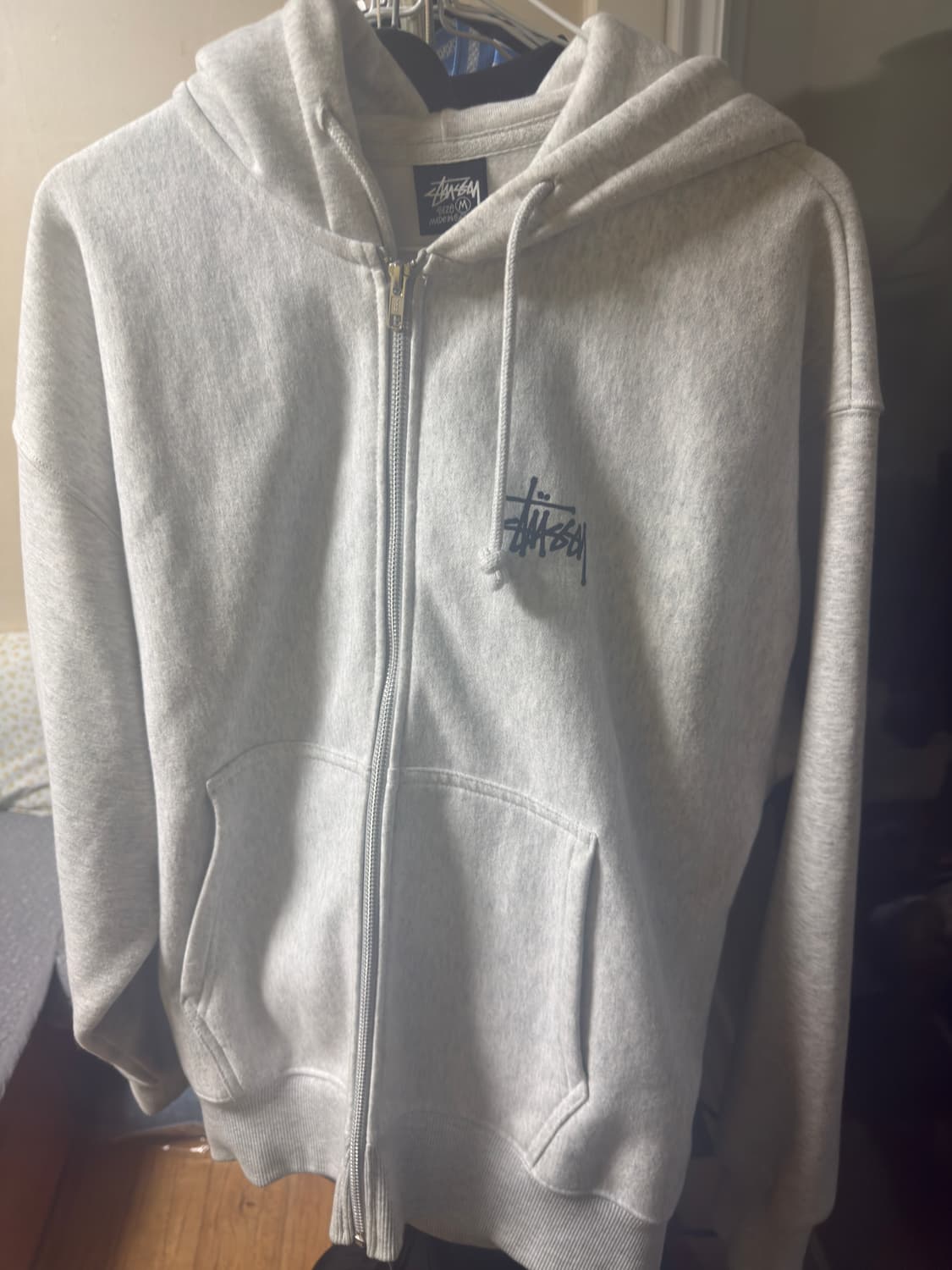 스투시 베이직 후드집업 에쉬헤더 상품이미지1