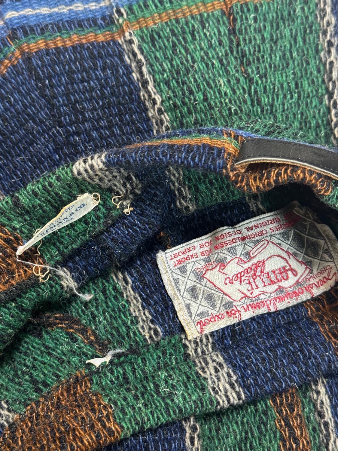 🧵 스웨덴 빈티지 체크 울 니트 스커트 (미디) 상품이미지5